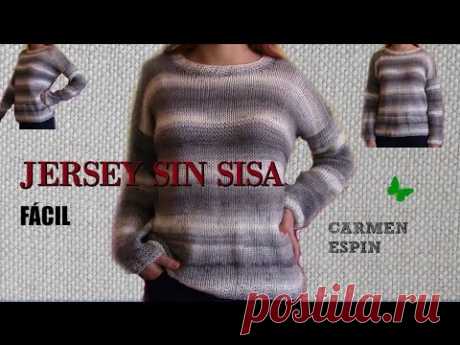 JERSEY SIN SISA Y CUELLO REDONDO.DIY
