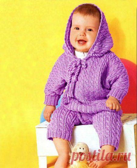 Спицами детям, вяжем сами комплект » Сайт "Ручками" - делаем вещи своими руками