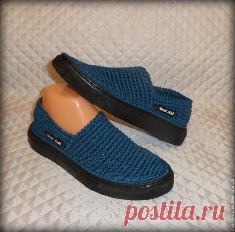 Купить или заказать Слипоны в интернет магазине на Ярмарке Мастеров. С доставкой по России и СНГ. Срок изготовления: 2 дня в порядке очереди. Материалы: пряжа для вязания, хлопок 100%,…. Размер: любой размер и цвет