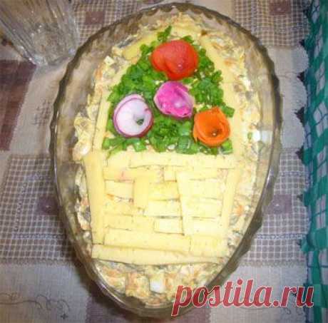 Рецепты - Куриный салат с грибами