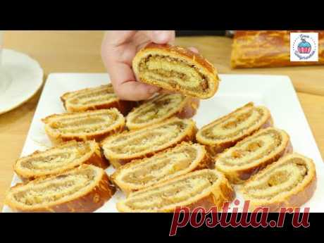 Венгерские РУЛЕТЫ с ОРЕХАМИ из песочно - дрожжевого теста!