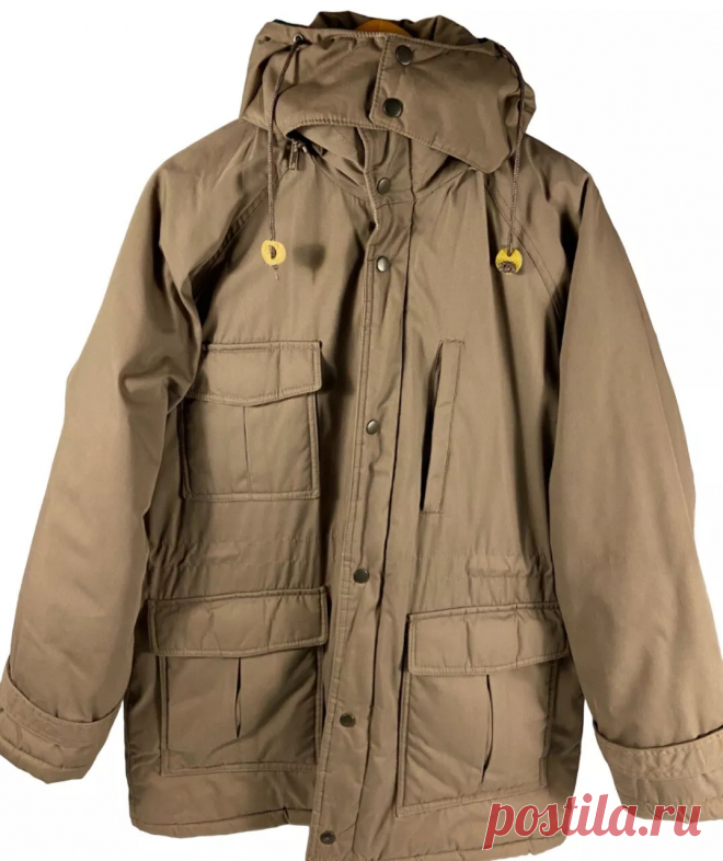 Aberdeen Full Zip Button Up Beige Plaid Lined Hooded Outdoor Jacket Coat Mens M | eBay