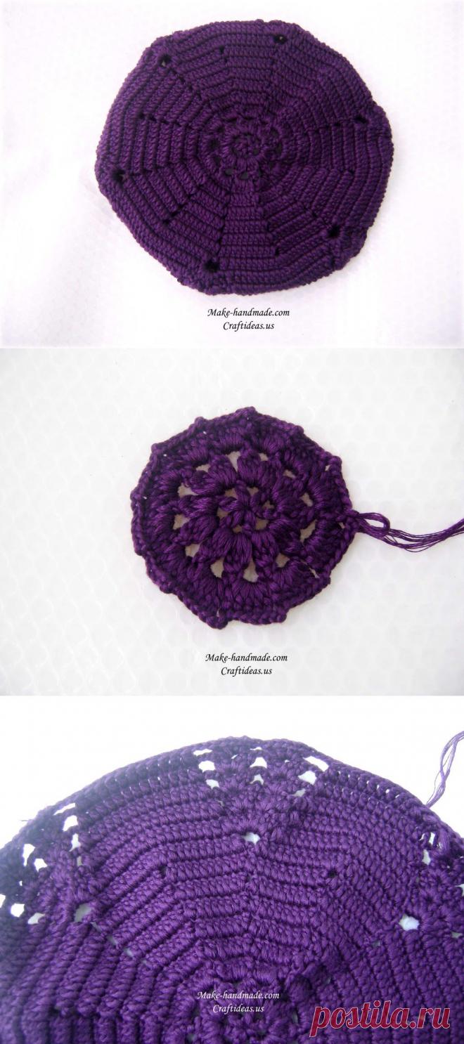 вязаные береты | сделать своими руками, вязание крючком, Ремесла