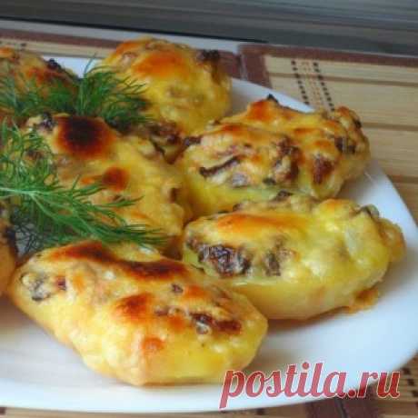 Восхитительная запеченная картошка с грибами. Пальчики оближешь!