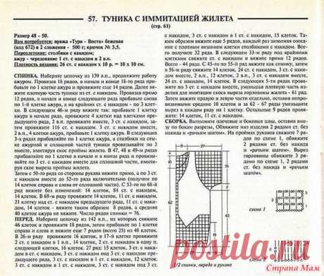 Мне понравилась эта туничка - ВЯЗАНАЯ МОДА+ ДЛЯ НЕМОДЕЛЬНЫХ ДАМ - Страна Мам