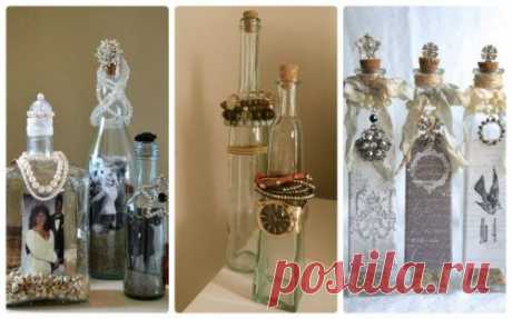 Креативные и оригинальные предметы из стеклянных бутылок