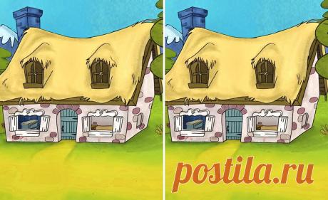 Найдите 4 отличия на картинке Домик с соломенной крышей. Разминка для зрения и внимательности.

Читай дальше на сайте. Жми подробнее ➡
