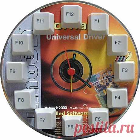 настенные часы (из клавы и DVD)