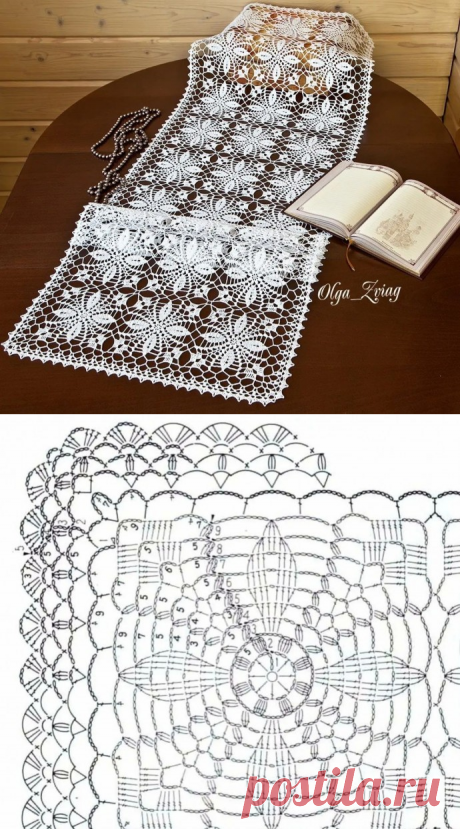 Ажурная дорожка крючком!
