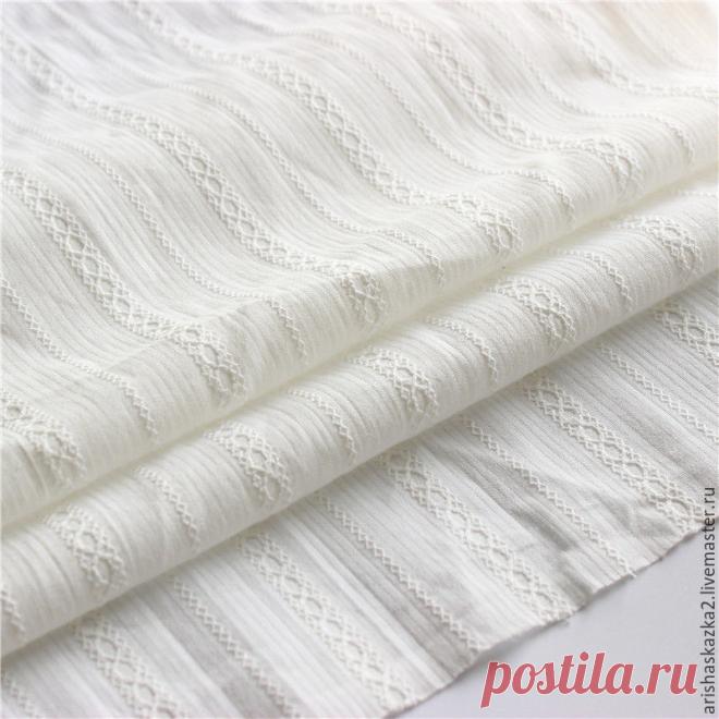Фактурный хлопок № 55 . Ткань белая бохо ,прованс ,будуар – купить в интернет-магазине на Ярмарке Мастеров с доставкой Фактурный хлопок № 55 . Ткань белая бохо ,прованс ,будуар – купить или заказать в интернет-магазине на Ярмарке Мастеров | Фактурный хлопок мережка . Цвет…