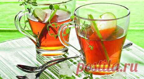 Чай с яблоками и тимьяном.