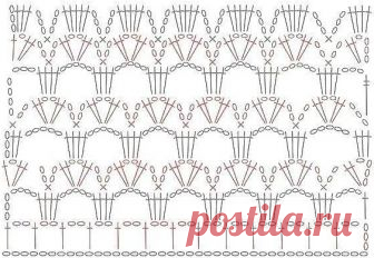 Узор Сетка крючком