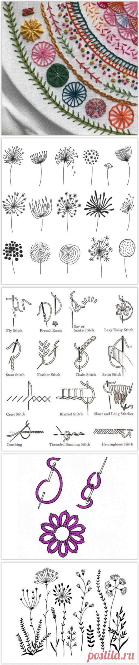 Уютные, вышитые стежковой вышивкой диванные подушки - стежковая вышивка своими руками!