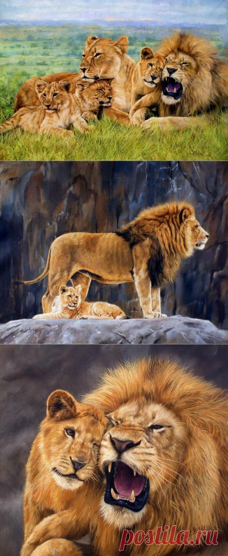 David Stribbling (British, 1959)... Они не стая, не косяк Зовутся гордо - прайд...