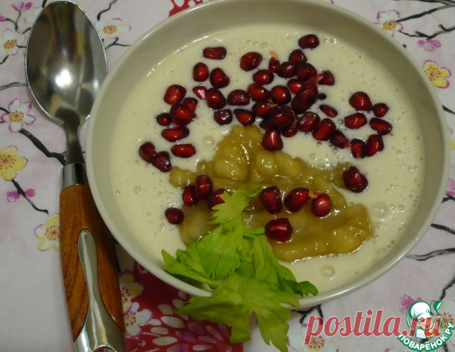 Фруктовый суп-пюре с карамелизоваными бананами
