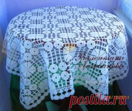 Вязаные крючком скатерти. Схемы вязания. Прямоугольные, овальные и круглые скатерти крючком. - страница 2