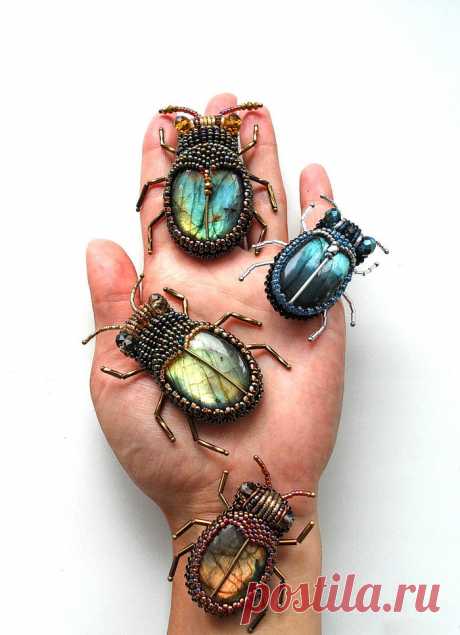B ead embroidered bugs & beetles | Beads Magic