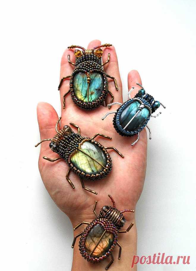 B ead embroidered bugs & beetles | Beads Magic