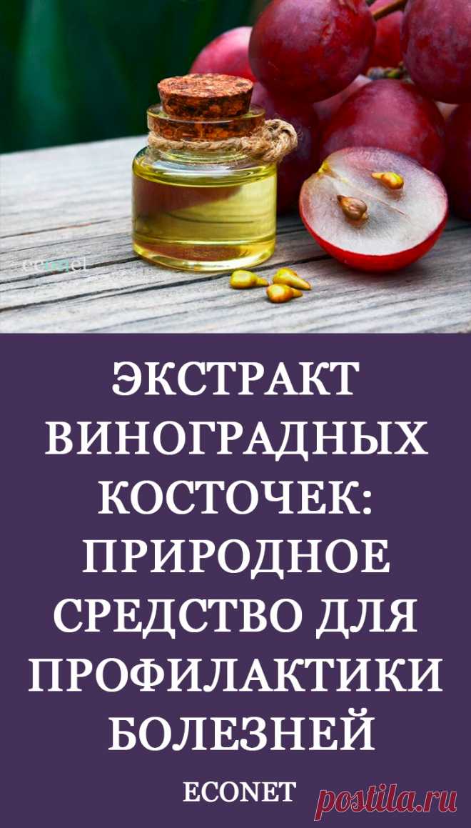 Экстракт виноградных косточек: природное средство для профилактики болезней

Виноград – один из наиболее вкусных и питательных фруктов. Но пользу можно получить не только от ягод: косточки содержат большое количество ценных микроэлементов, аминокислот и натуральных танинов. Они используются для изготовления пищевых добавок и косметических омолаживающих средств.