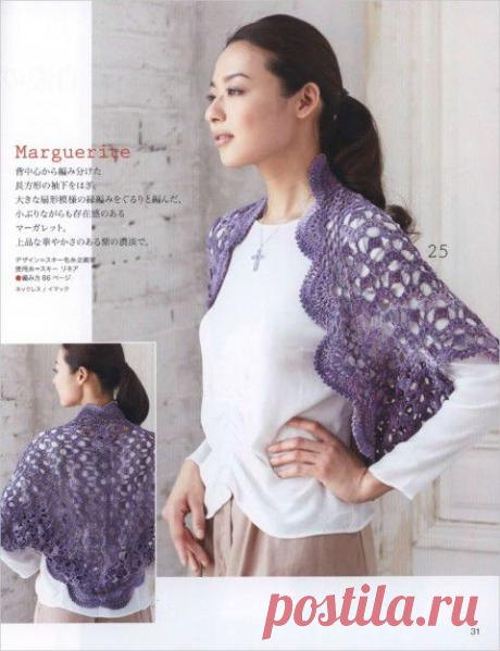 Болеро крючком - подборка из японских журналов | Вязание крючком и спицами