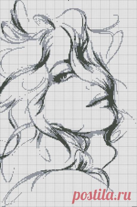 Вышивка крестиком черно-белых рисунков