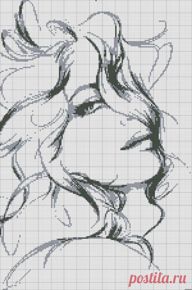 Вышивка крестиком черно-белых рисунков