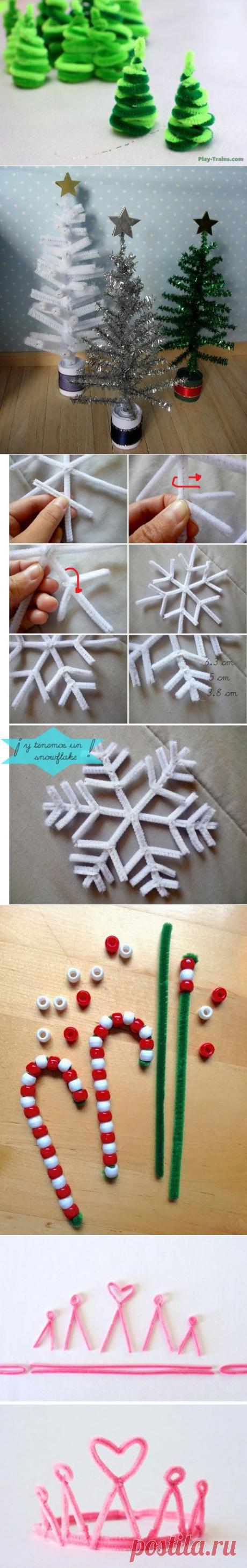 Поделки из синельной (пушистой) проволоки - 20+ идей. | Море идей