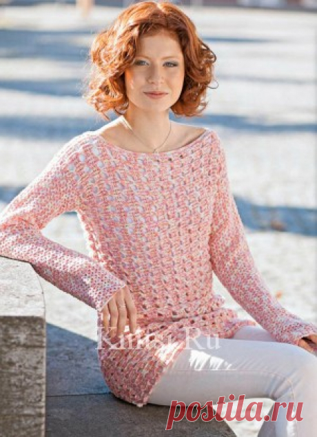 Удлиненный пуловер.