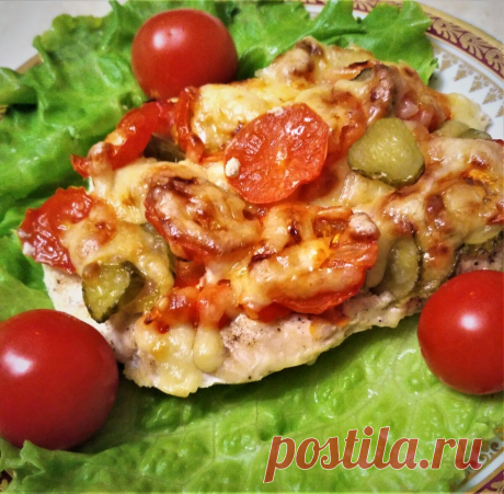 Куриная грудка под шубкой с огурчиками. Почти мясная пицца. | &quot;ОколоПП&quot;  | Яндекс Дзен