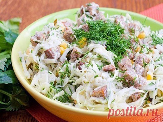 Готовим вкусно - Салат с сухариками