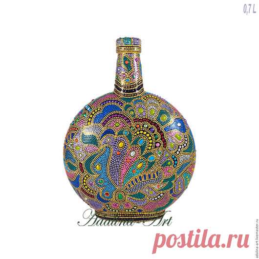 Купить КАРНАВАЛ В РИО штоф Точечная роспись - штоф, графин, Декоративная бутылка