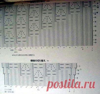 Серый жакет по схемам- японские ажуры - Вязание - Страна Мам