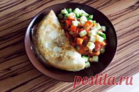 Белковый омлет с овсянкой