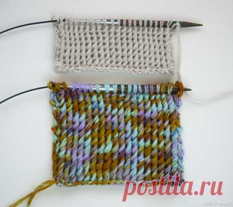Узор спицами с перевернутыми петлями. Видео-МК | Вязание спицами для начинающих