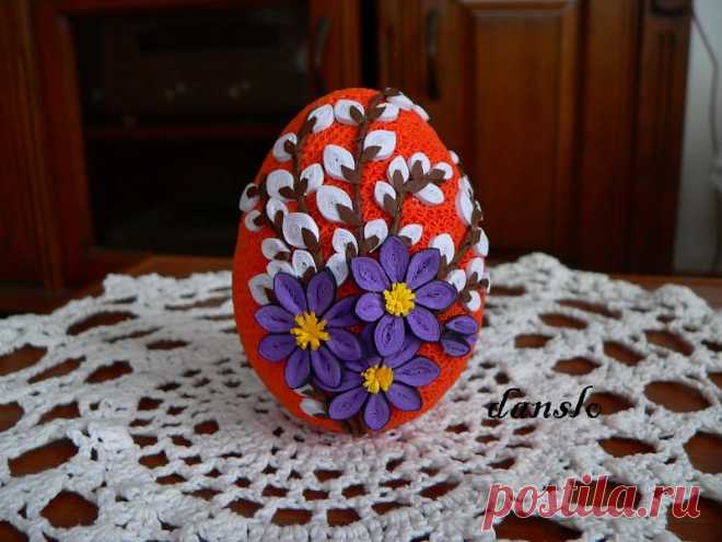 PISANKA WYKONANA TECHNIKĄ QUILLING - Garnek.pl