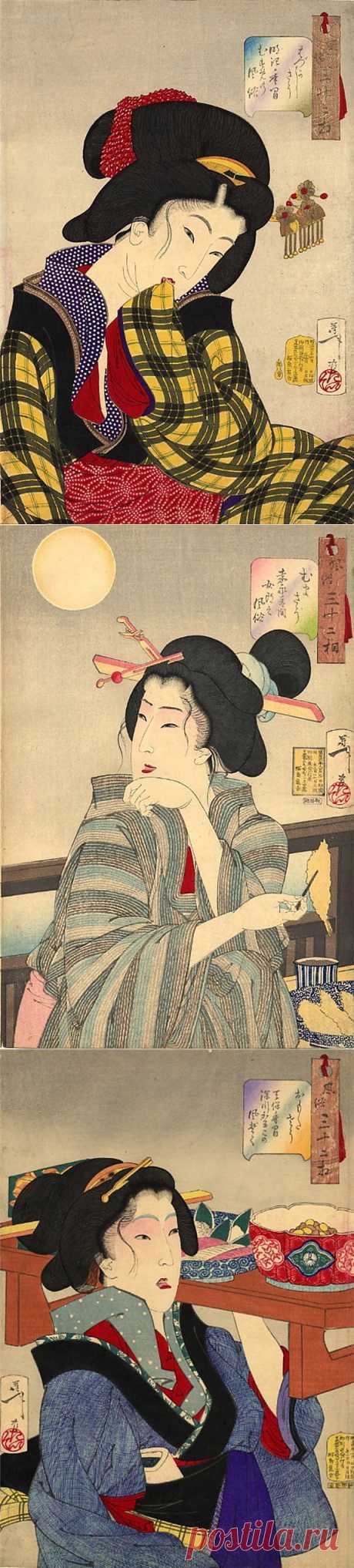Япония.Женский портрет.Yoshitoshi Tsukuoka (Taiso), The 32 Aspects of Women.