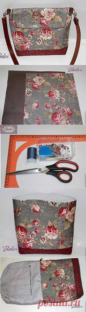 Текстильная сумка-почтальон - Ярмарка Мастеров - ручная работа, handmade