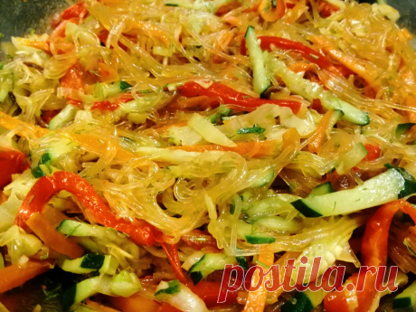 Фунчоза с овощами