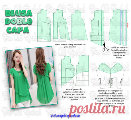 Blusa con doble cara irregular Ideas que mejoran tu vida