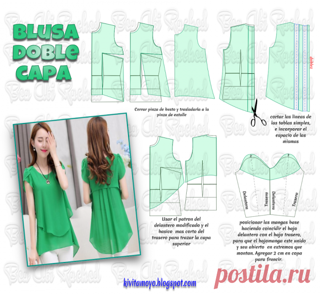 Blusa con doble cara irregular Ideas que mejoran tu vida