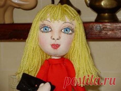 Авторская текстильная кукла. Бизнес Леди.