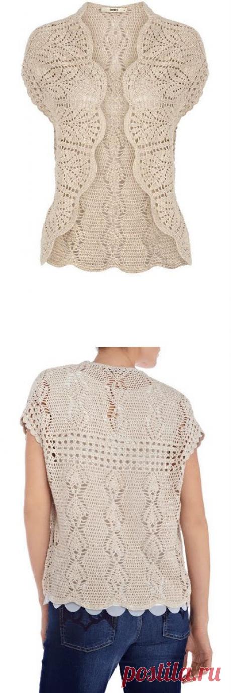 Листопад от oasis - жилетка вязаная крючком.