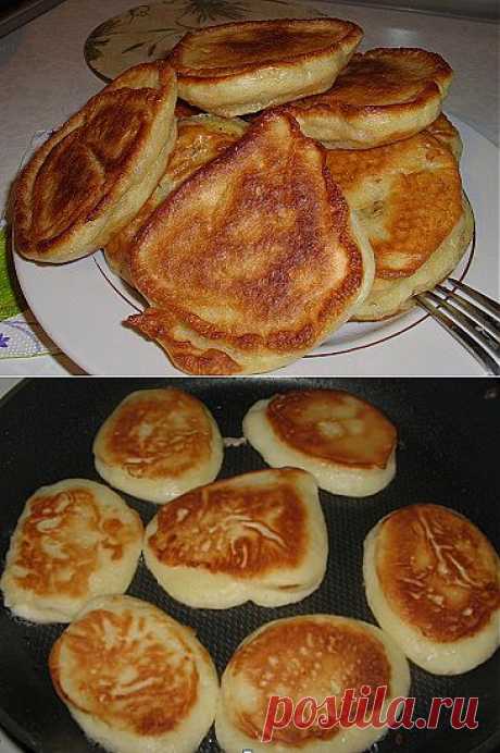 Пышные и вкусные оладьи на кефире без дрожжей | Рецепты моей мамы