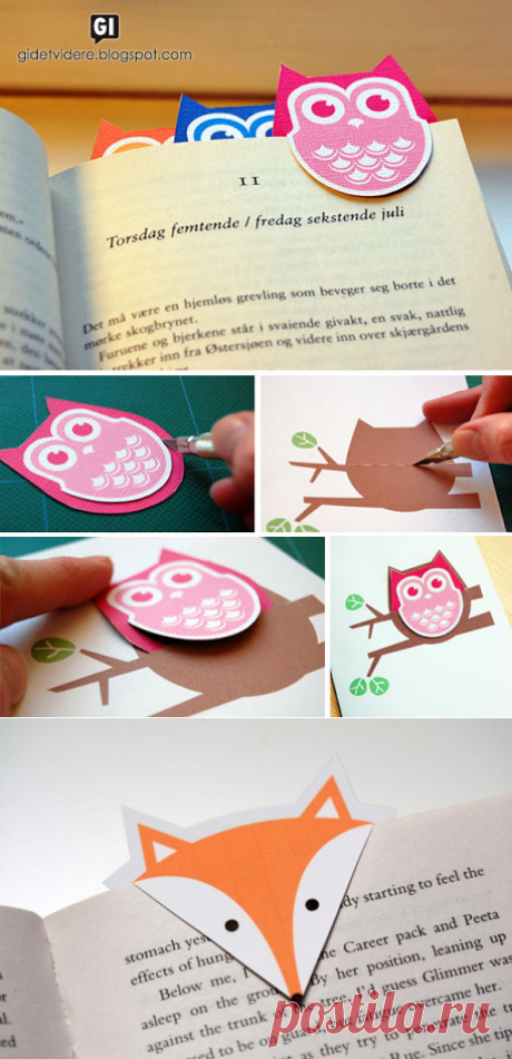 Поделки из бумаги. Закладки для книг своими руками / Оригинальные поделки, сувениры из бумаги, картона, из природных материалов / КлуКлу. Рукоделие - бисероплетение, квиллинг, вышивка крестом, вязание