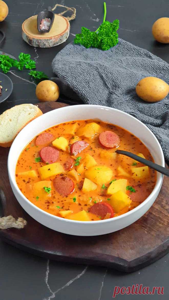 Kartoffelgulasch mit Würstchen - Lydiasfoodblog