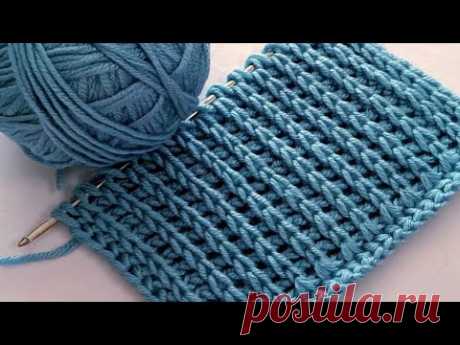 Tunisian Crochet ✨️ Knit Stitch look-a-like 🪢 Simple Pattern