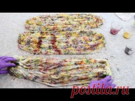 Dyepot Weekly #88 - Chanukah OOPS! Evil Faerie Speckled Yarn with Way Too Much Dye - YouTube