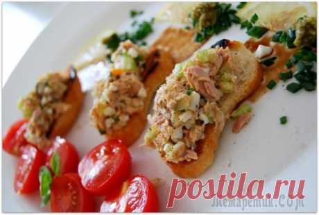 Гренки закусочные... с тунцом