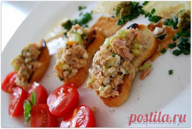 Гренки закусочные... с тунцом