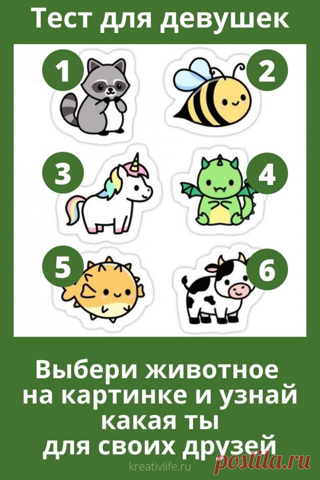Тест для девушек "Выбери животное" | Психология